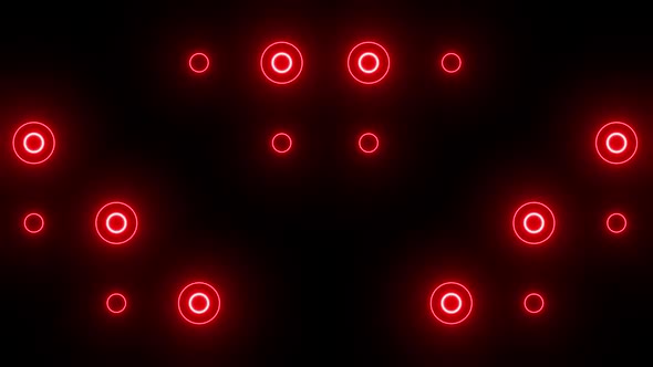 4k Red Neon Circles Loop Pack