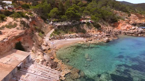 S'illot des Rencli beach in Ibiza, Spain