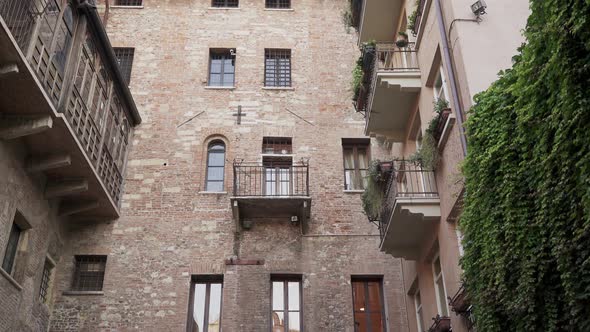 Tilt Up Shot of Old Ancient European Building