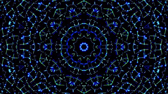 color blue lines glowing waves shape background kaleidoscope abstract