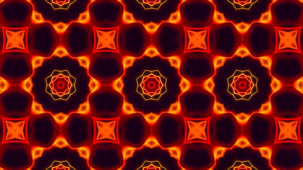 Neon Red Line Abstract Liquid VJ Kaleidoscope Background Seamless Loop V3