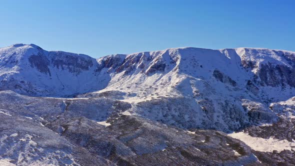 Wonderful Landscapes of the Carpathian Mountains Covered with the First Snow in Ukraine Near the