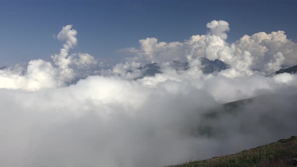Cloud Movements in High Terrestrial Mountain Climate