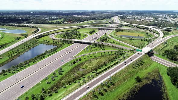 Trafficing at the Florida's Turnpike and Route 429 Interchange in Winter Garden, Florida.
