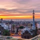 Barcelona Park Guell Sunrise Night to Day Timelapse 4K - VideoHive Item for Sale