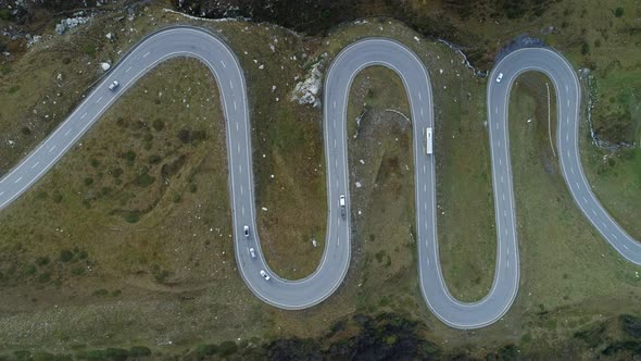 Aerial View of Julier Pass, Grisons, Switzerland