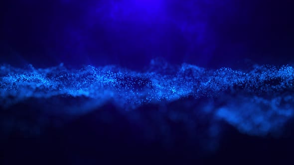 Blue Particles And Light Rays Loop