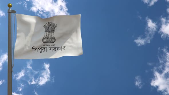 Tripura Flag India On Flagpole