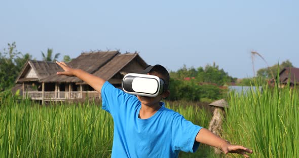 Rural Boy In First VR Experience