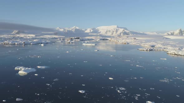 Polar Antarctic Vernadsky Station Aerial View