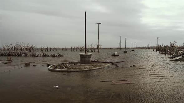 Scary Ruins of a Flooded Ghost Town in Argentina.