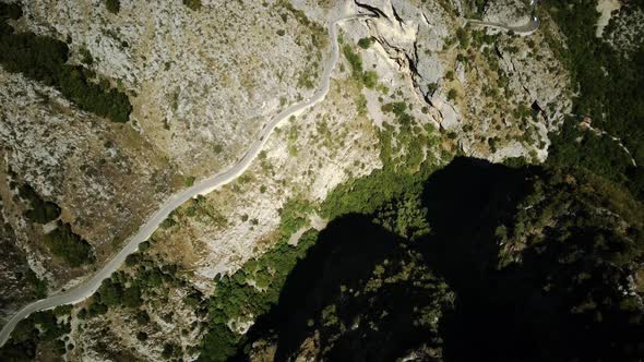 Bird's Eye View of the Mountain Road