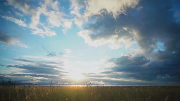 8K Sunset On The Reed-Covered Plain