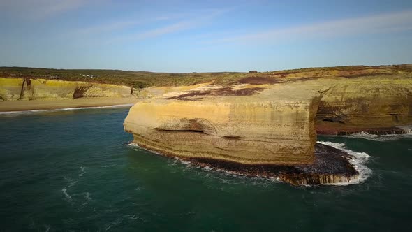 Aerial view of The Port Campbell National Park in Australia.