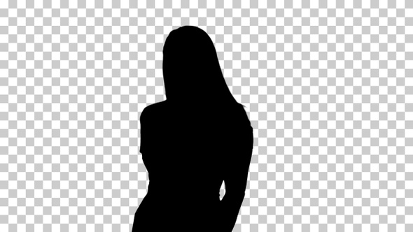 Silhouette woman, Alpha Channel alt