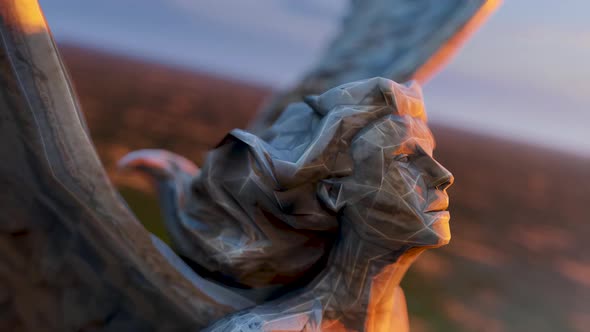 Goddess sculpture on the sea