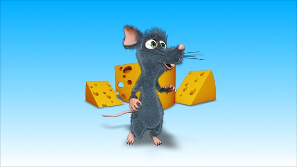 Cartoon Rat - Show Promotion (Cheese)