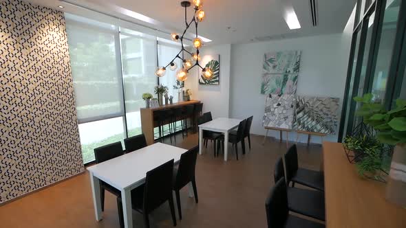 Black Nad White Modern Co-Working Space Decoration