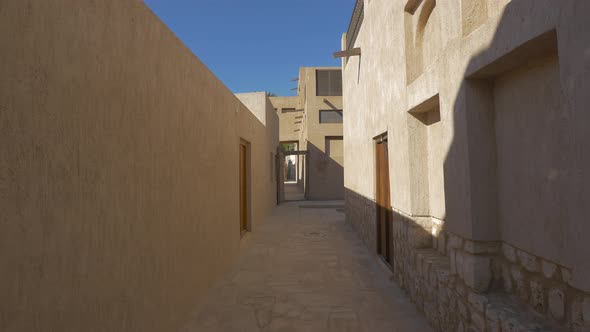 Stone houses on a street