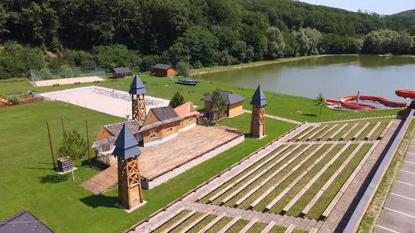 A view of the Lysa Hora Recreation Area in the village of Vysny Kazimir in Slovakia