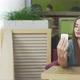 Pretty Girl in Cafe Taking Selfies - VideoHive Item for Sale