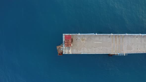 Aerial view of a port docking