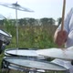 Professional Drummer Playing on the Drum Kit Outdoors - VideoHive Item for Sale