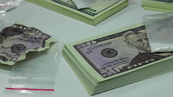 Dirty Money From The Illegal Sale Of Cocaine