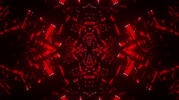 4k Red Cybernetic Vj Loop