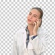 Young female doctor have a call to a patient, Alpha Channel - VideoHive Item for Sale