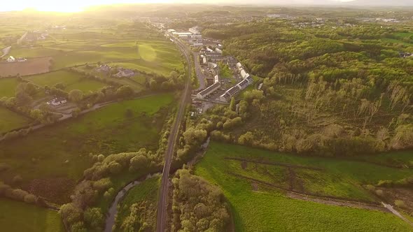 Drone View Westport Countryside Landscape