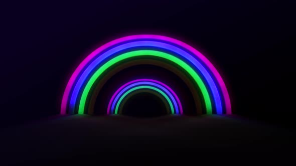 Neon Rainbow Pop Art VJ Loop