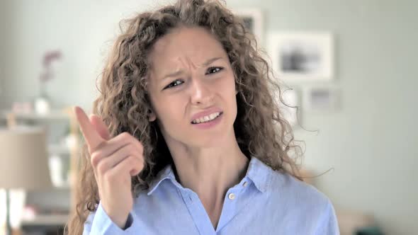 Angry Yelling Curly Hair Woman Reacting to Problem at Work