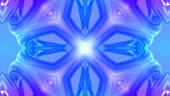 Blue Abstract  Kaleidoscope Neon Light alt