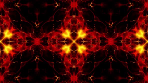 Red Fire Kaleidoscope Loop 4K 10