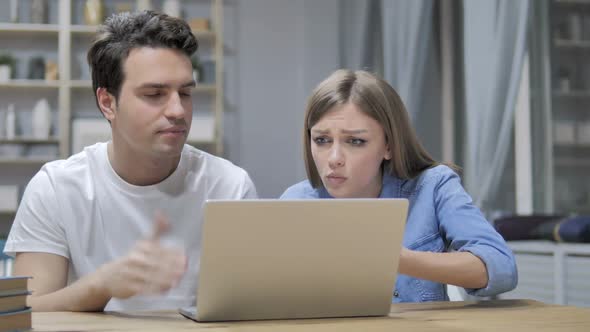 Angry Designer Girl Yelling and Arguing with Partner at Work