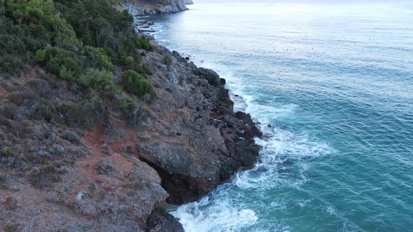 Sea Near the Coast - Close-up Aerial View of the Coastal Seascape