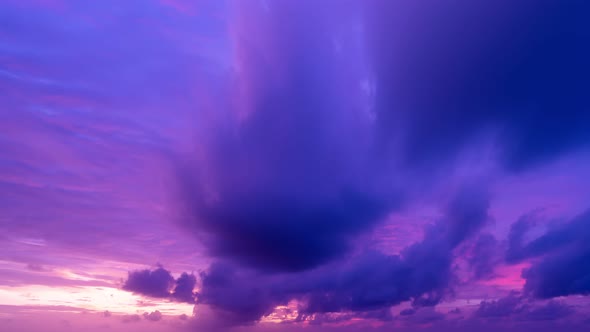 Time lapse background of purple sunrise landscape Amazing light of nature