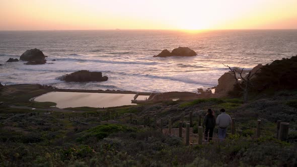 San Francisco Land's End and a beautiful sunset