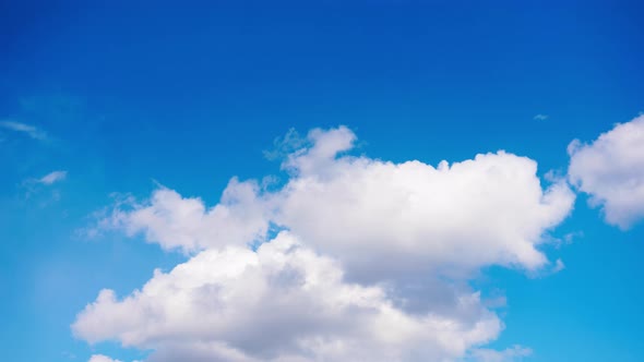 Blue sky with clouds timelapse.