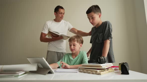 Parents Doing Homework with Kids
