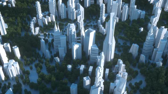 Futuristic Eco City Background