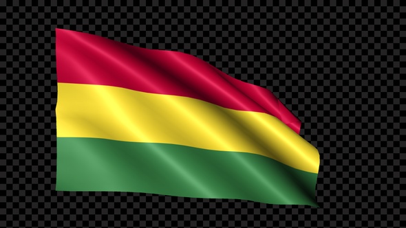 Bolivia Flag Blowing In The Wind