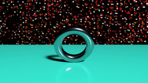 A Metallic ring rolling on the smooth surface