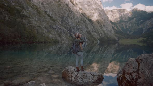 Young woman in Obersee