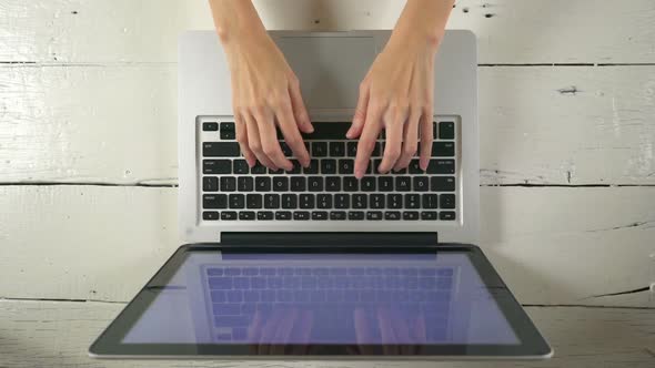 Typing Laptop