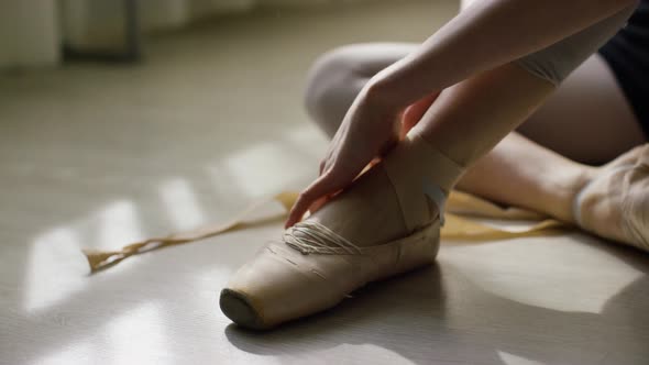 Close Up Of Ballerina's Feet