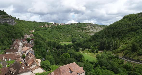 the medieval city Rocamadour, Lot department, Occitanie, France