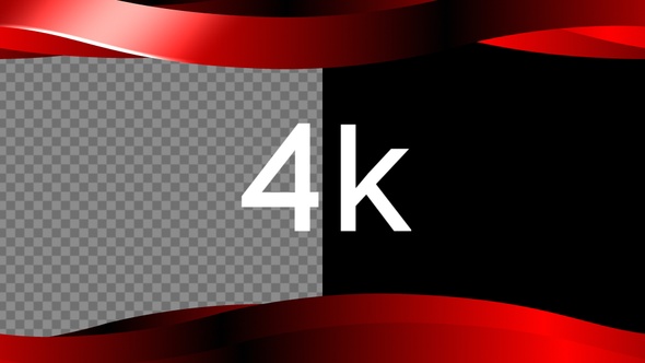 4k Red Waves Frame alt