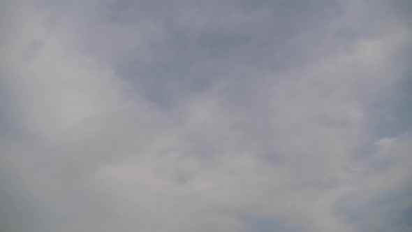 Clouds Move Smoothly in the Blue Sky. Timelapse